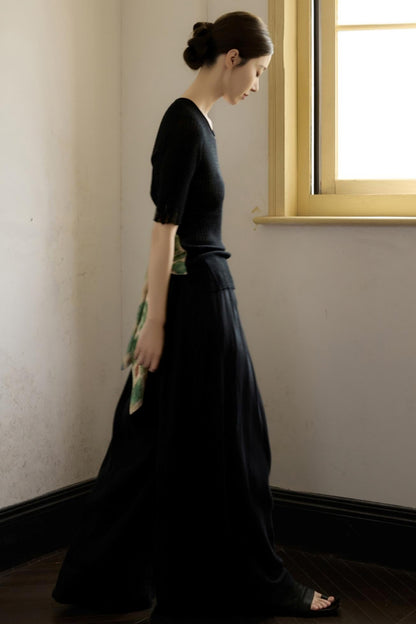 Black Wide-Leg Pants