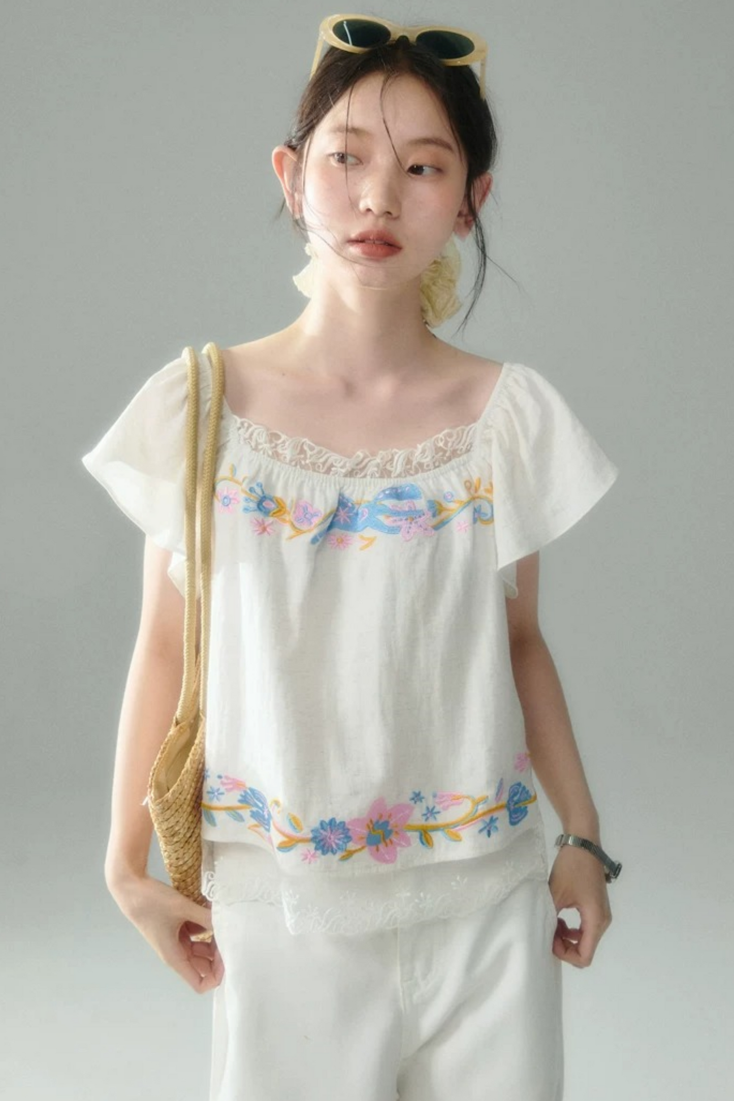 Pony Embroidery Cotton Linen Set-Up