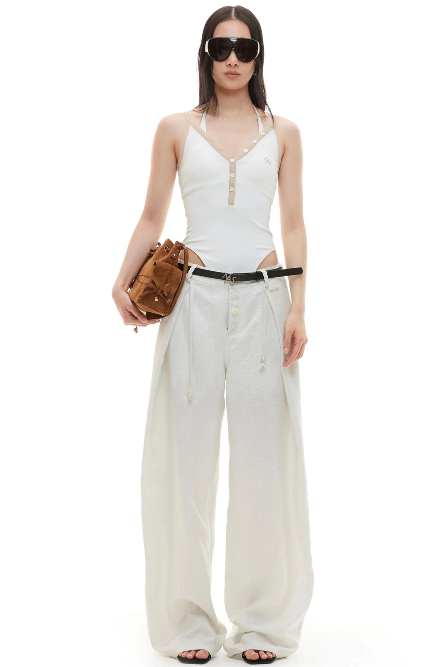 Tencel Linen Wide-Leg Pants