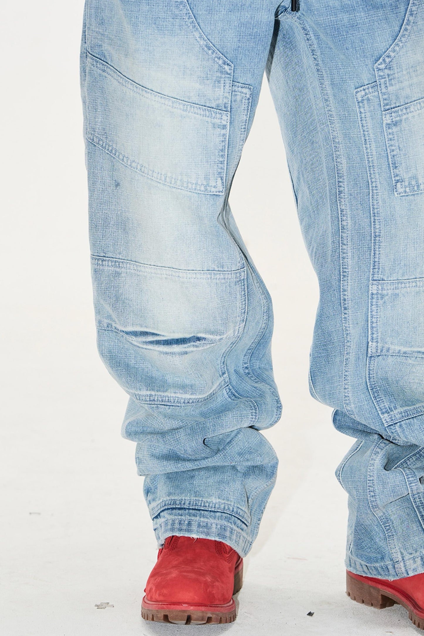 Double-Waist Denim Pants