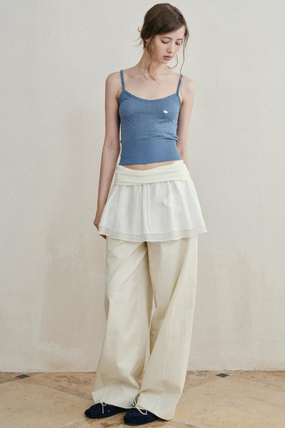 Knitted Elastic Cuffed Pants
