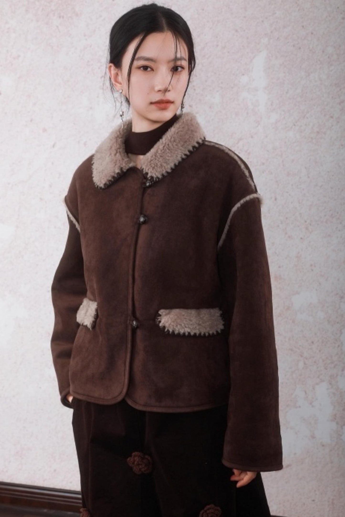 Brown Berry Plush Jacket