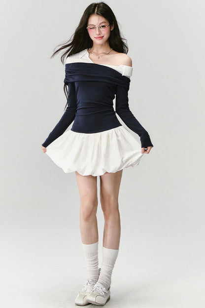 Fragile Flower Bud Puffy Dress