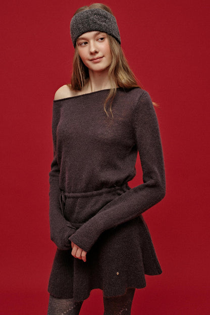 Letter Jacquard Wool Headband