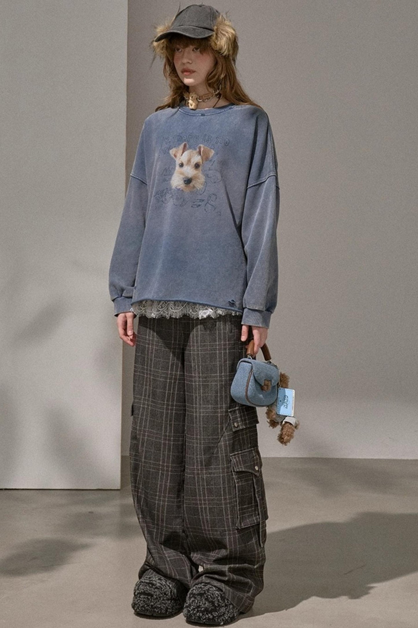 Lazy Vintage Style Pullover Sweatshirt