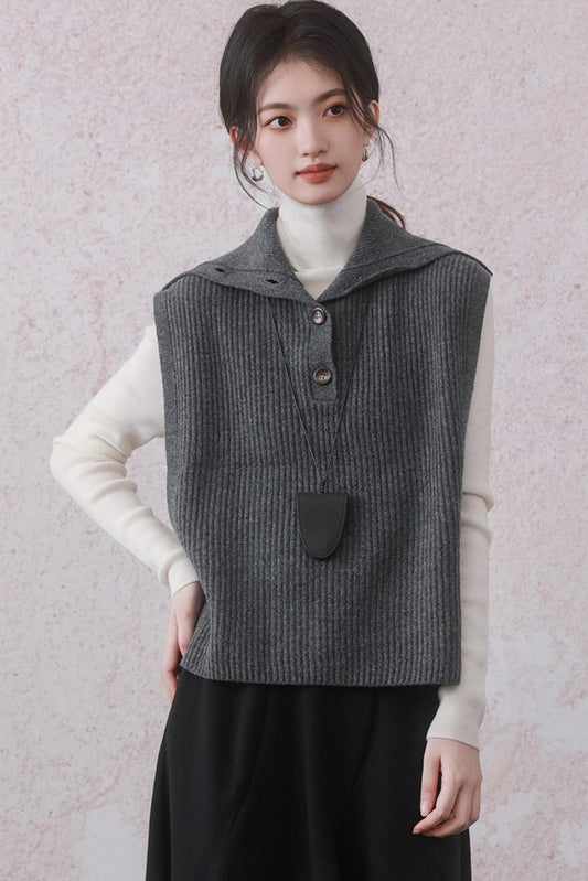 Classic Gray Knit Vest