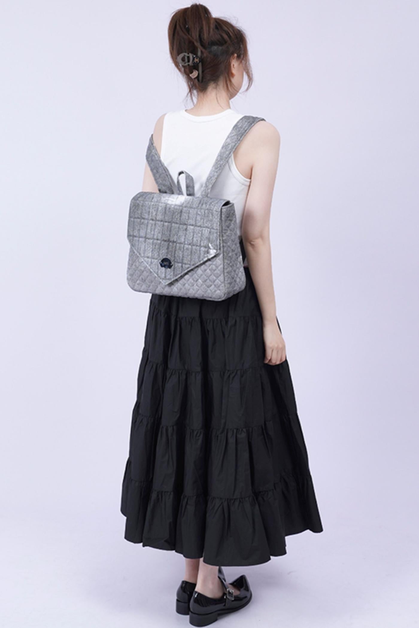 Triangle Flap Rucksack Bag