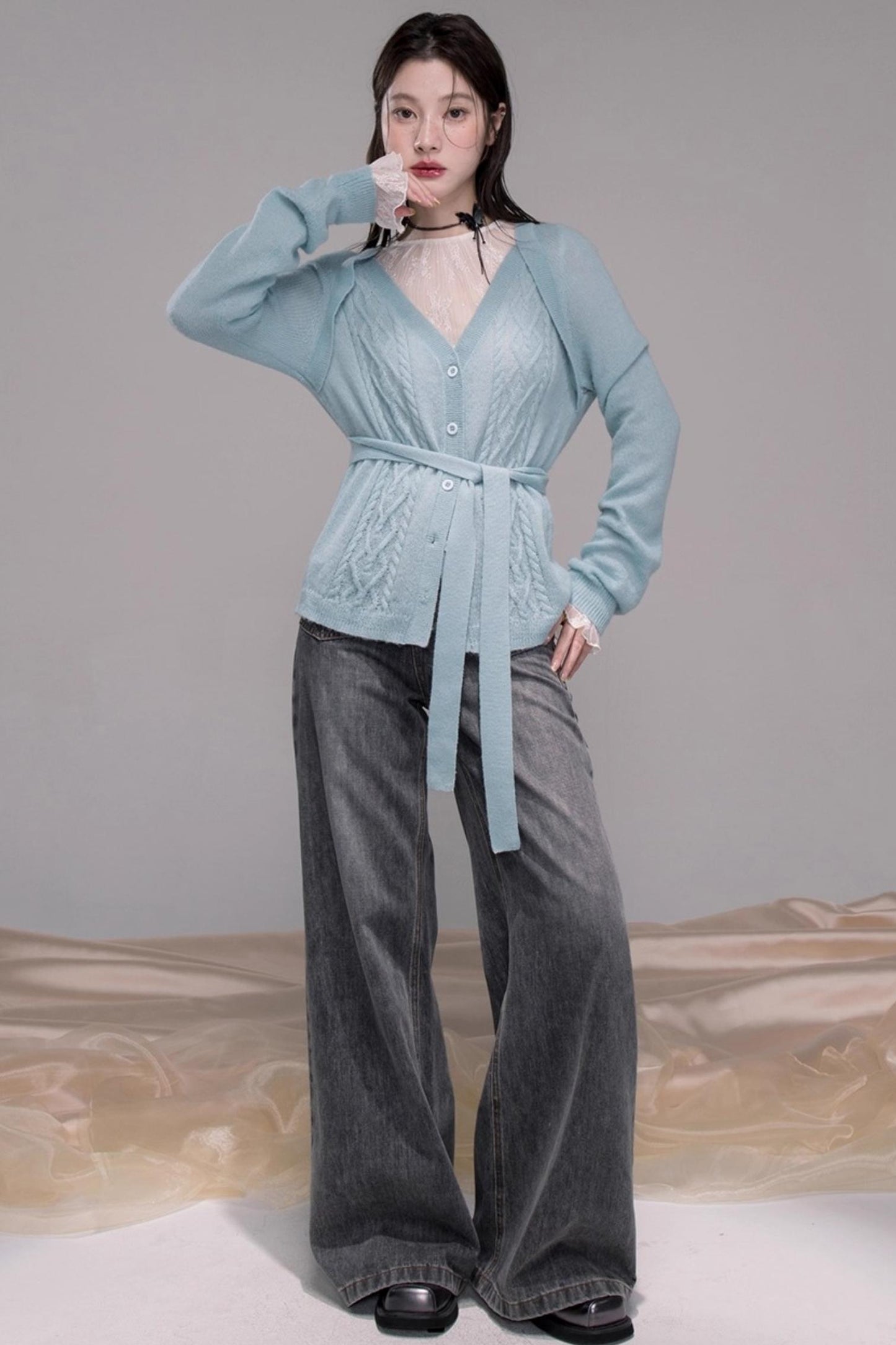 Wavy Diamond Cardigan