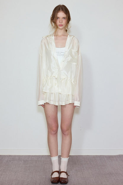 Soft Glow Hooded Jacket & Skirt Set-Up