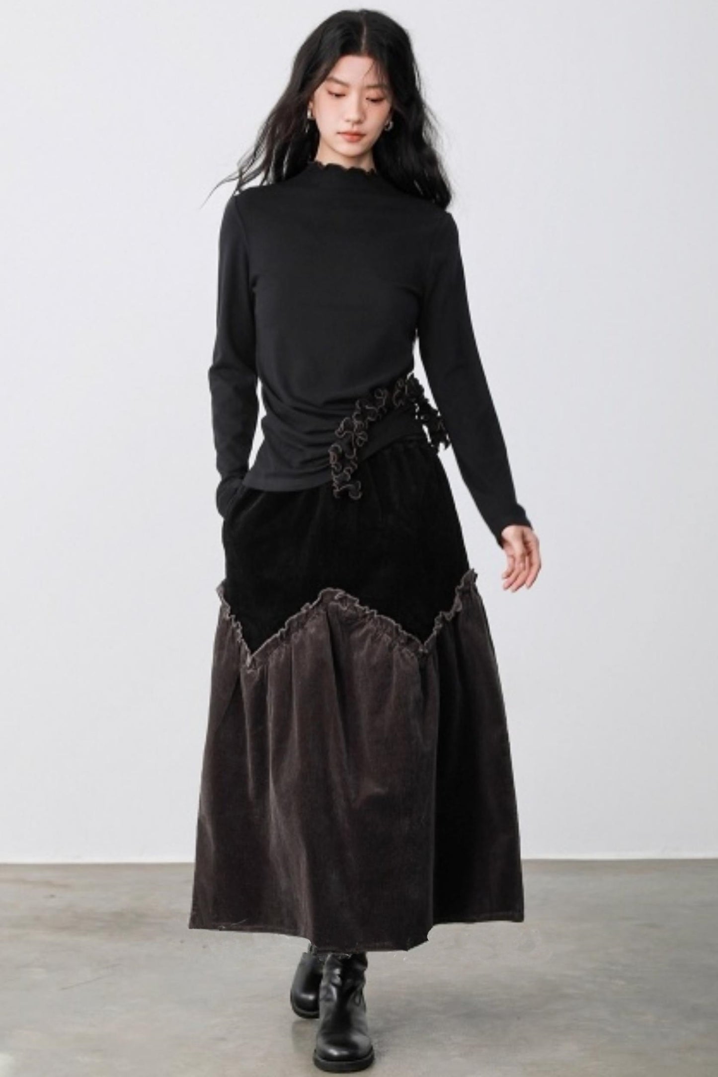 Dark Night Ruffle Top