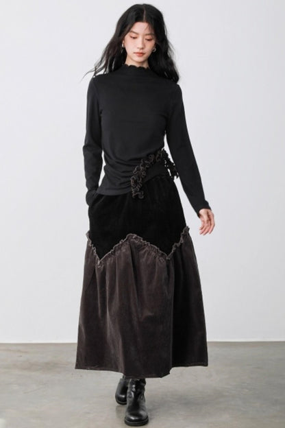 Dark Night Ruffle Top