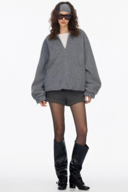 Silhouette Knit V-Neck Sweater