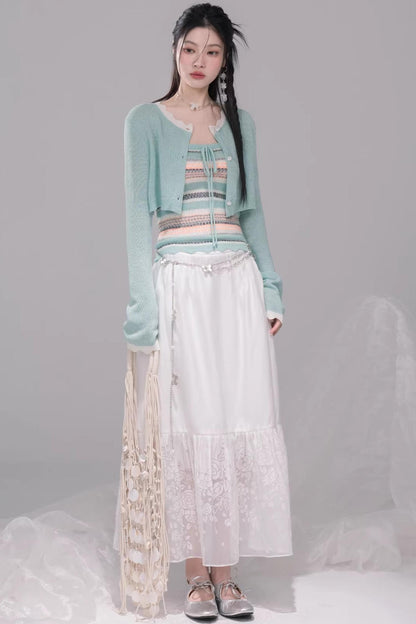 White Mist Gradient Skirt