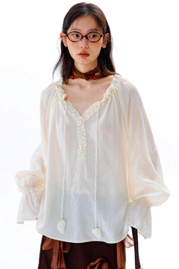 Square Streamer Printed Top