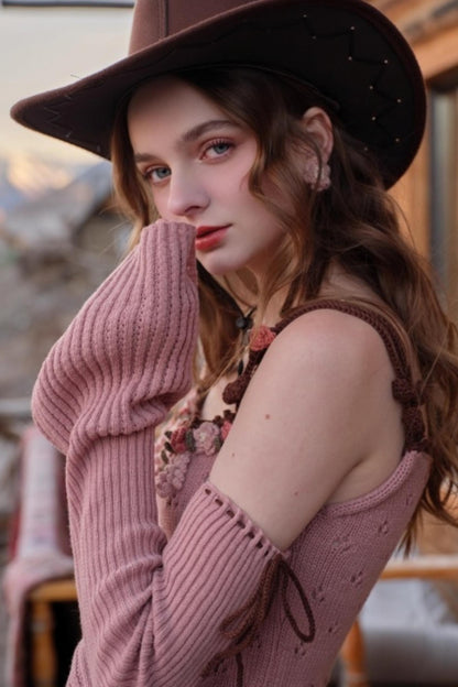 Juliet Retro Wool Knit Dress Set-Up