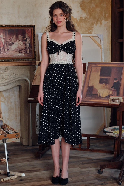 Parisian Polka Dot Halter Dress