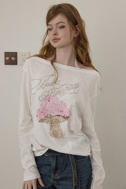 Diamond Mushroom Print T-Shirt