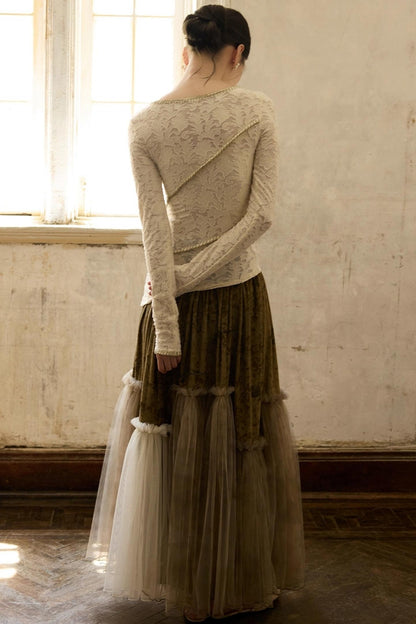 Slim Jacquard Knit Base Layer Top