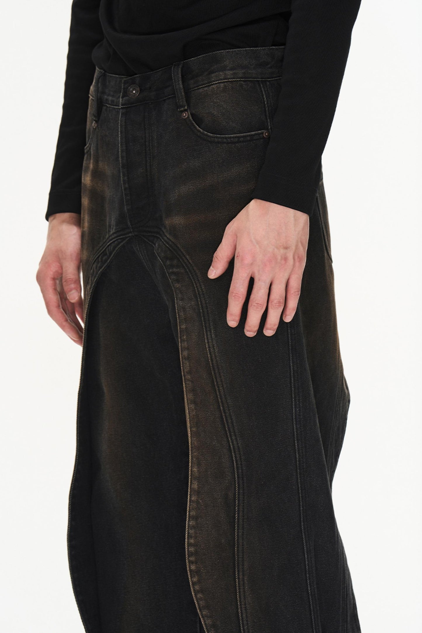 Aged Denim Trousers