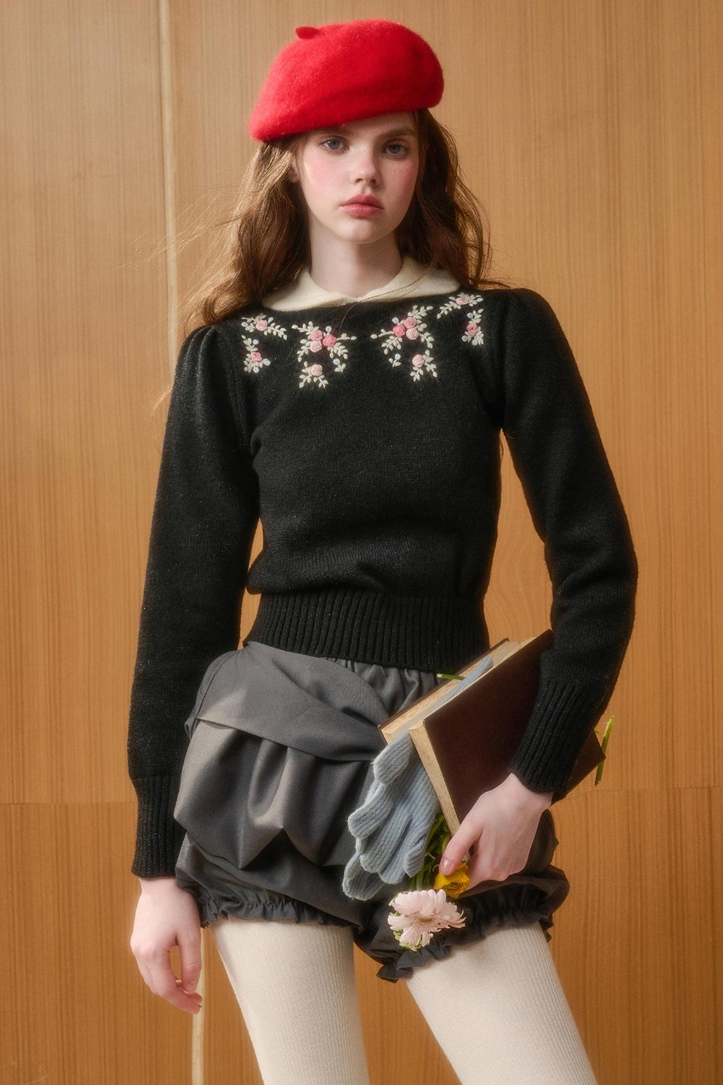 Handmade Wool Doll Collar Top