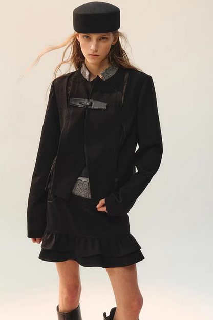 Jacke mit Tinte Border Patchwork