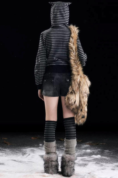 Punk Rivet Hooded Sweatshirt