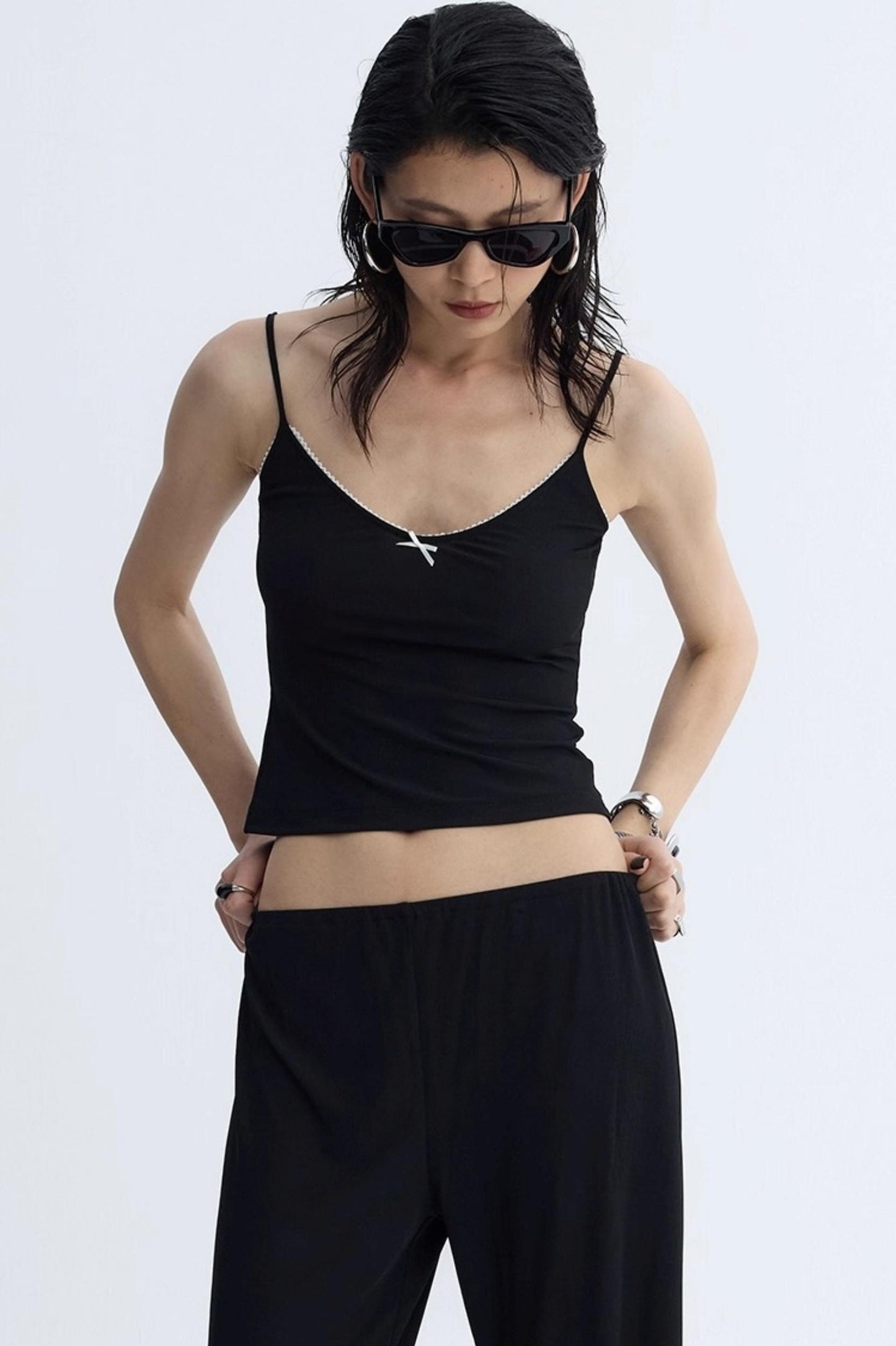 Cool Lace Bow Three-Piece Set-Up