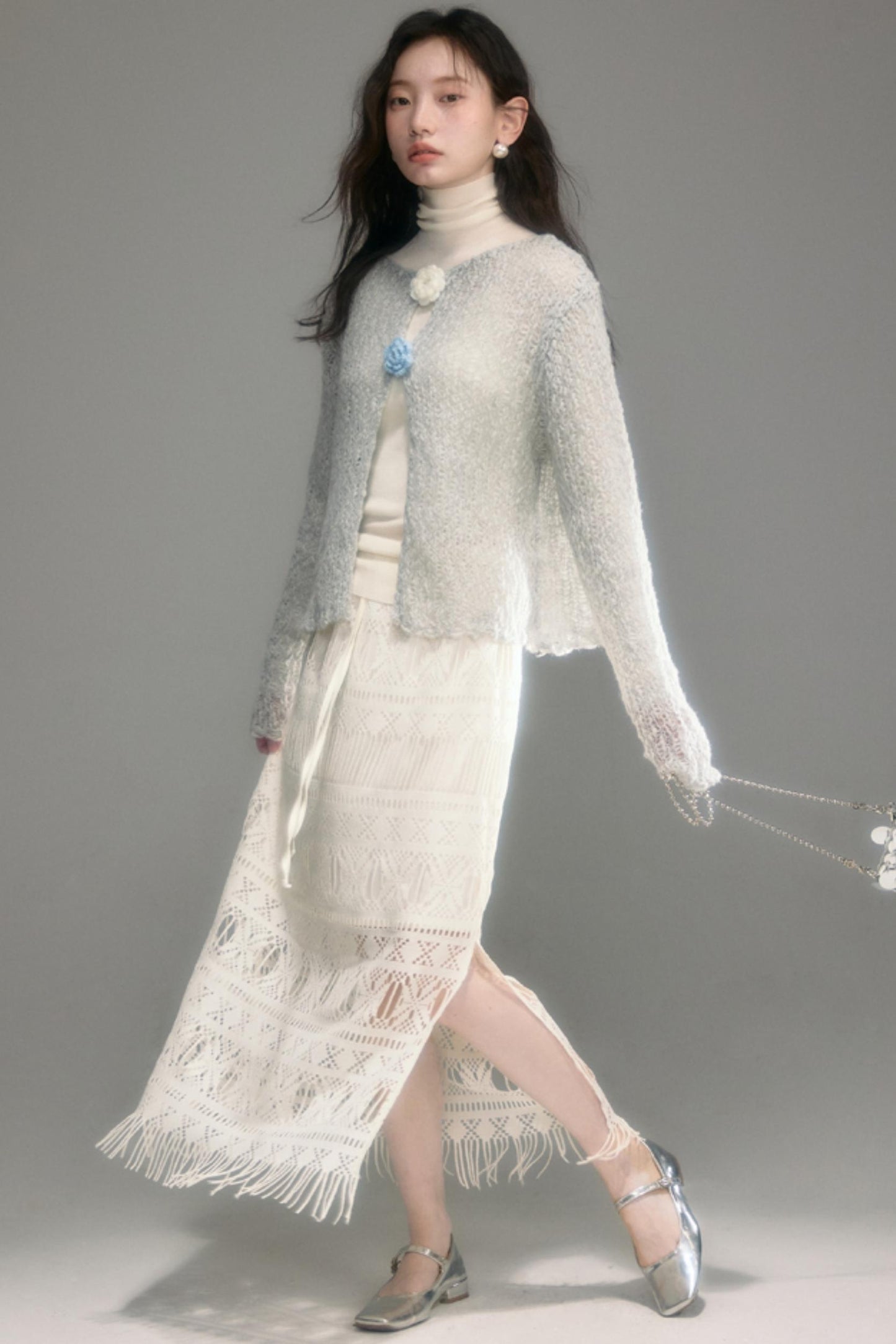 Original Floral Slim Fit Cut-Out Cardigan