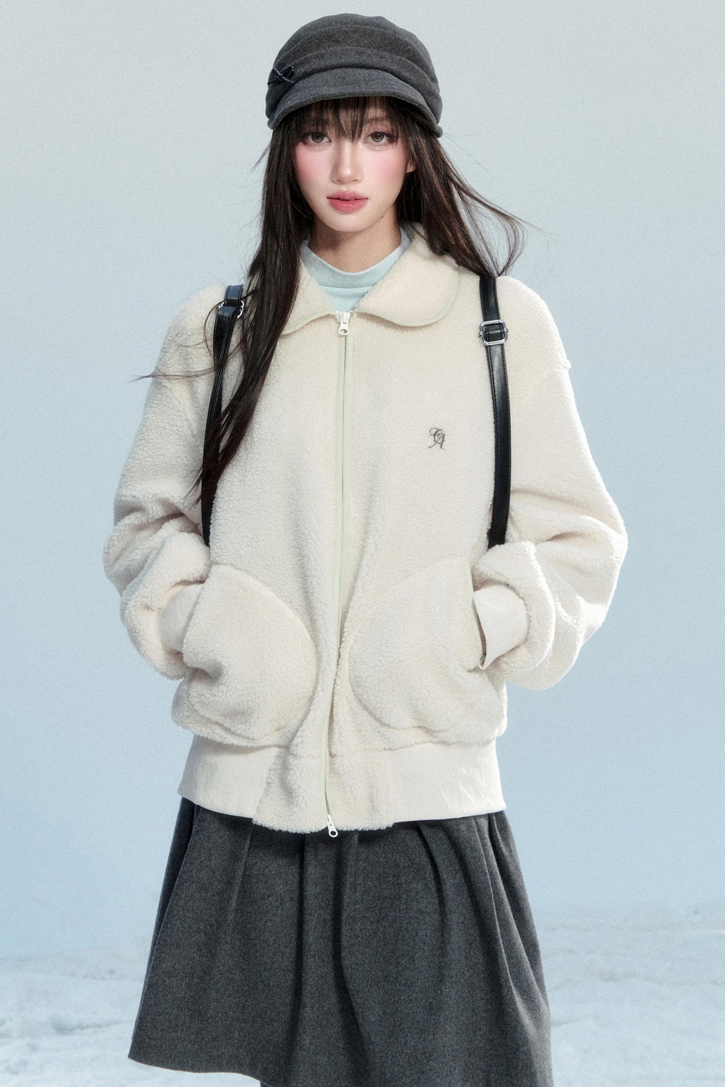 Retro Doll Collar Wool Jacket