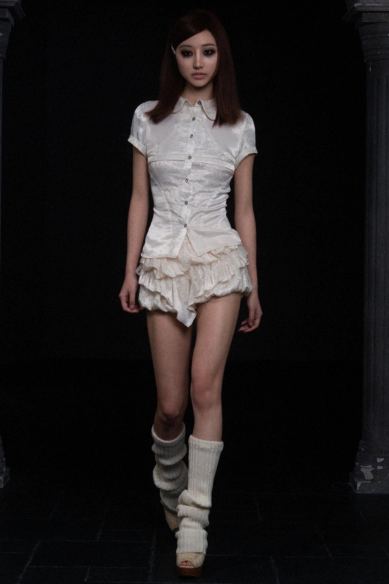 Satin Lace Doll Blouse