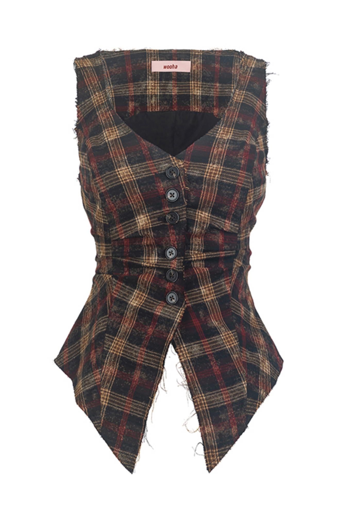 Sweet & Spicy Check Waist Top