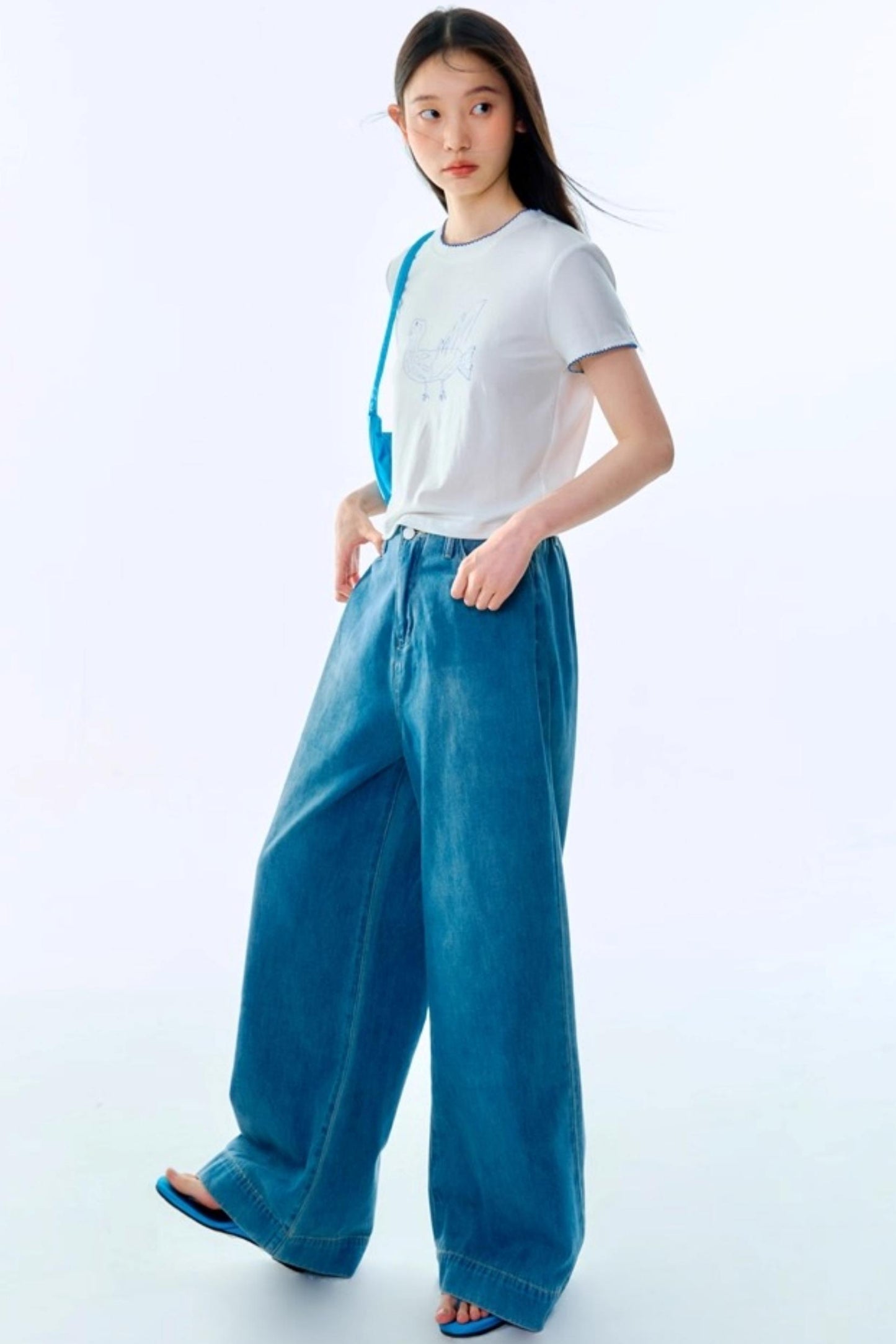 Tencel Parent-Child Short-Sleeved T-Shirt