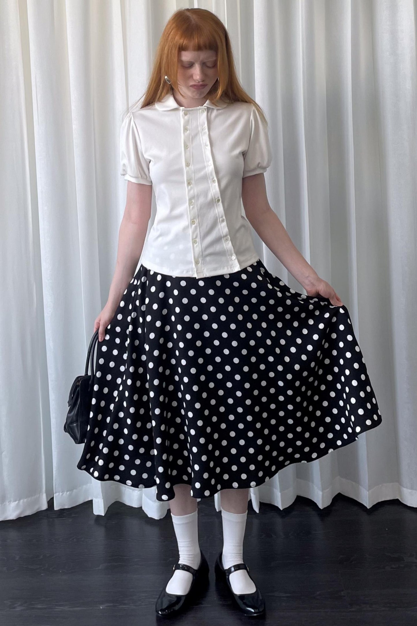 Lantern Sleeve Polo Tee