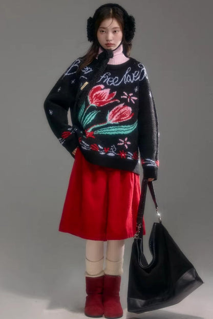 Snowy Night Wool Sweater Set-Up