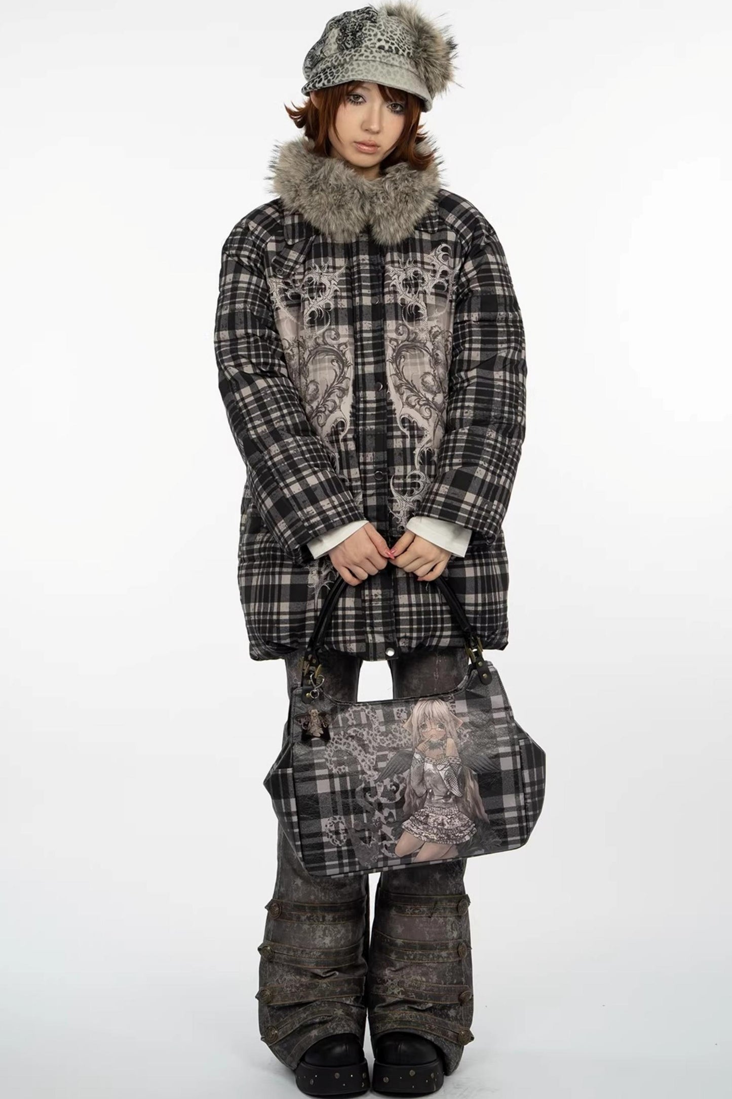 Lightweight Plaid Printed Bag