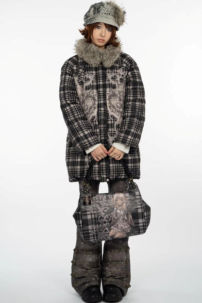 Lightweight Plaid Printed Bag