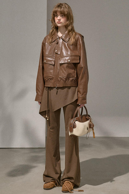 Flared Stitched Pants