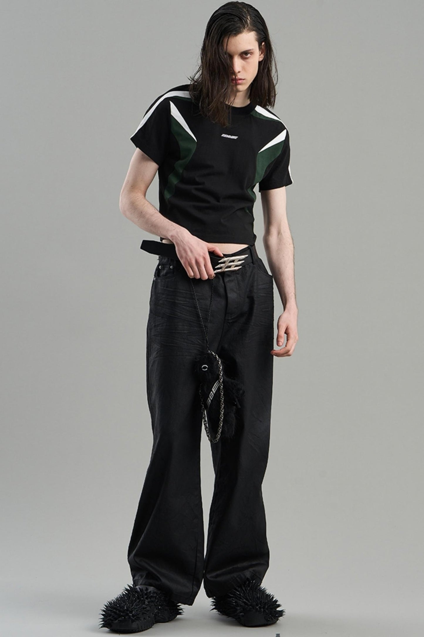 Embroidered Colorblock Tee