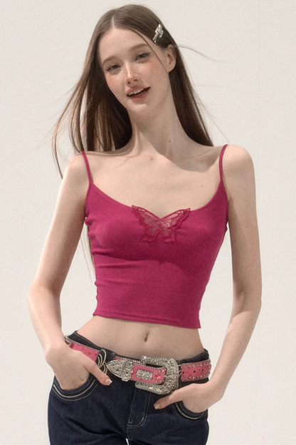 Butterfly Embroidery Camisole
