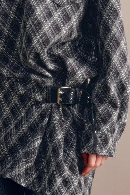 Vintage Plaid Shirt Dress
