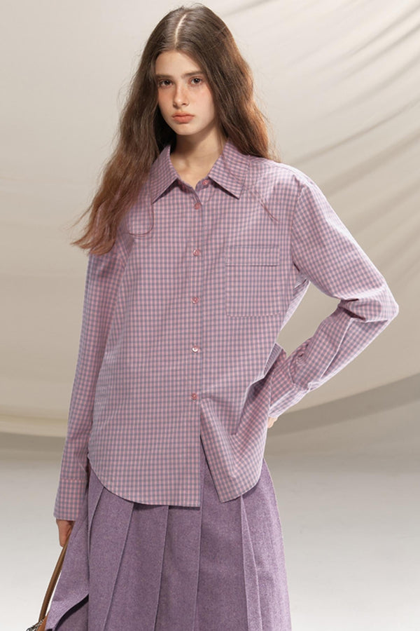 Soft Light Checkered Shirt