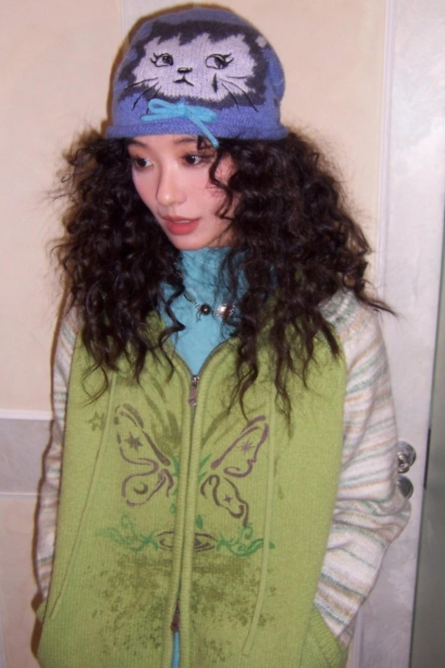 Knitted Cat Beanie Hat