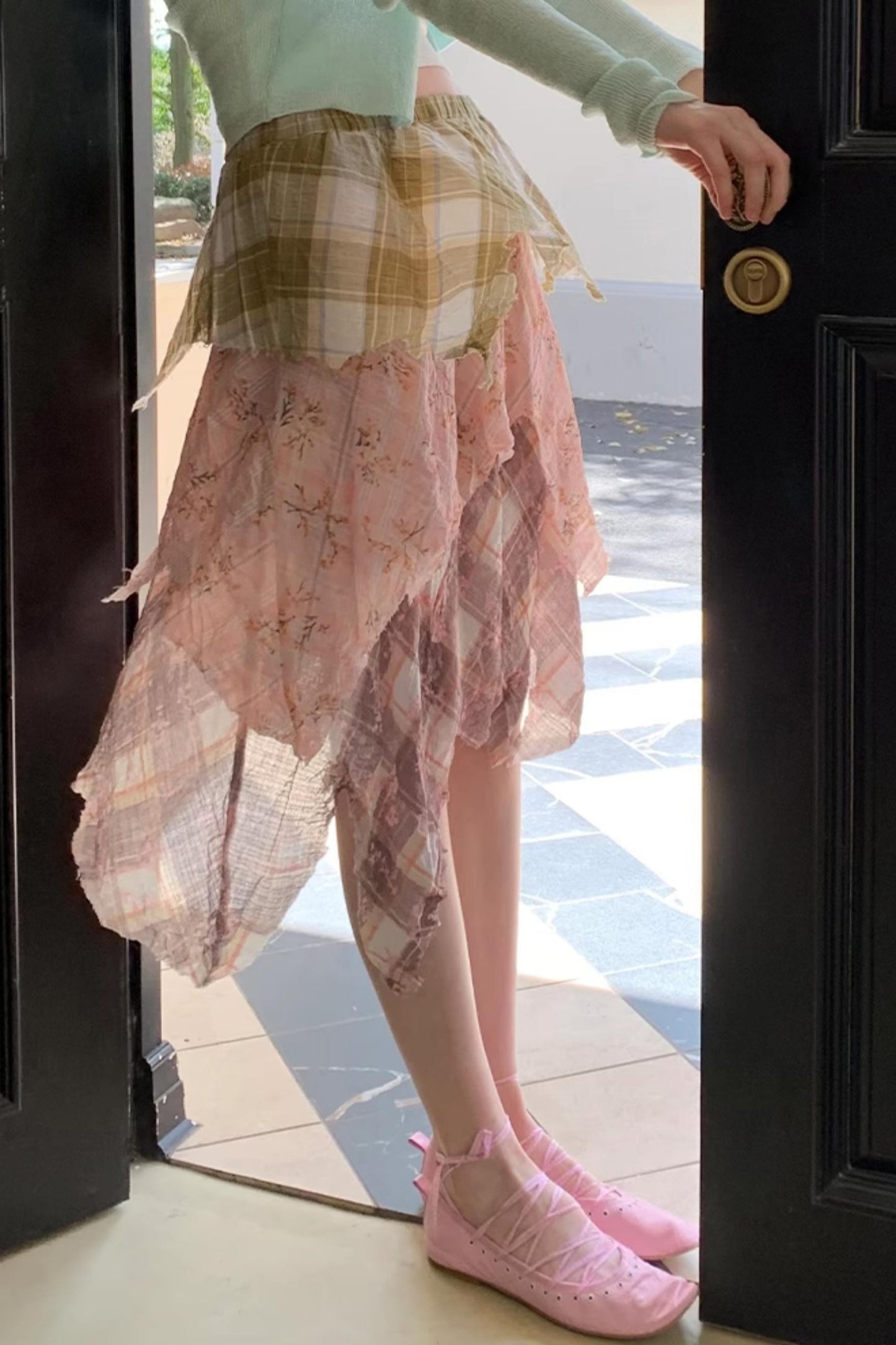 Summer Chic Checkered Skirt