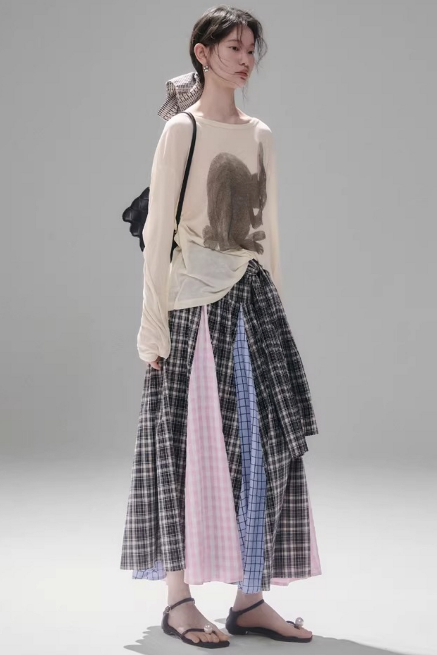 Retro Plaid A-Line Skirt