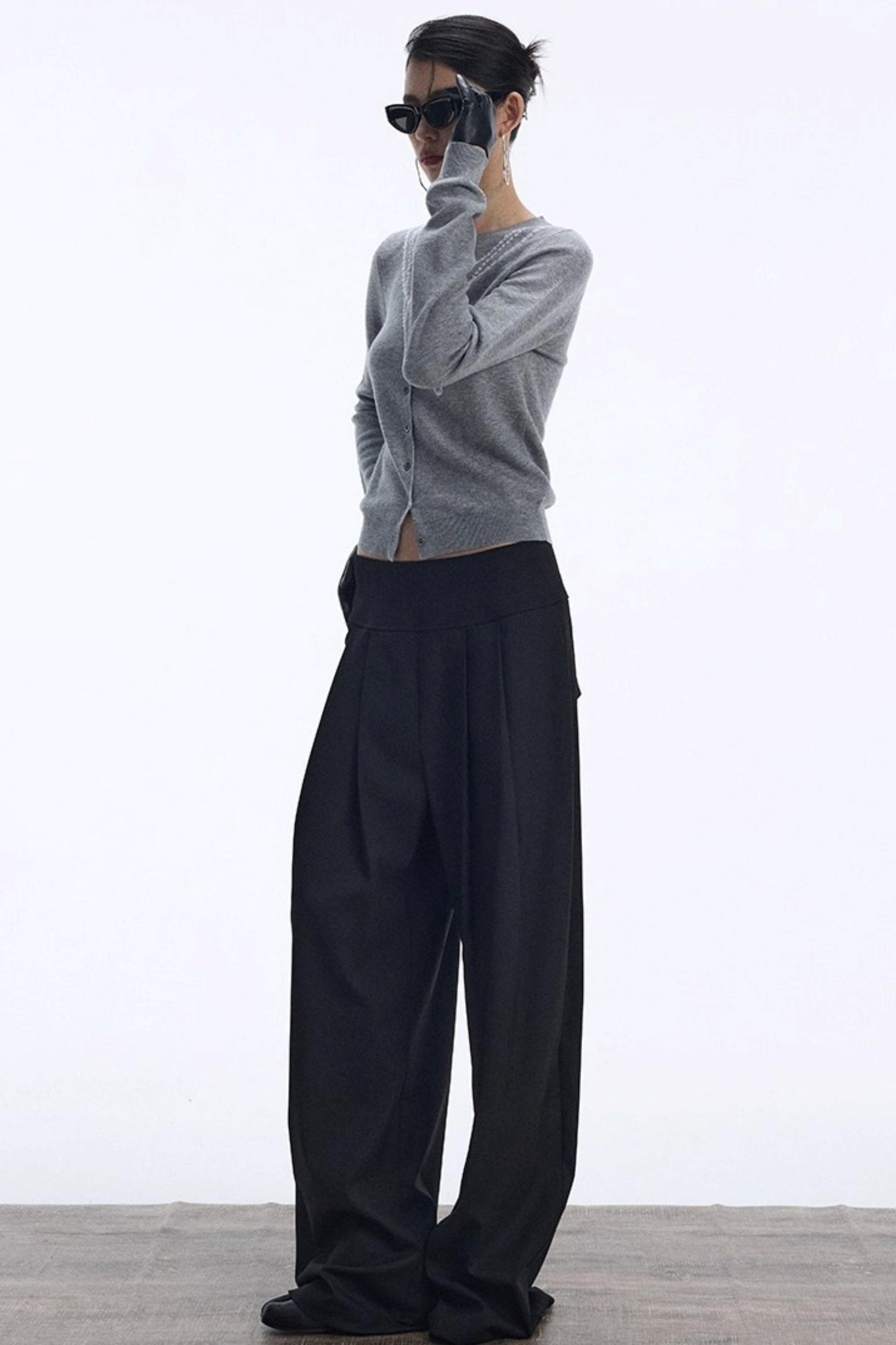 Contrasting Pearl Cardigan