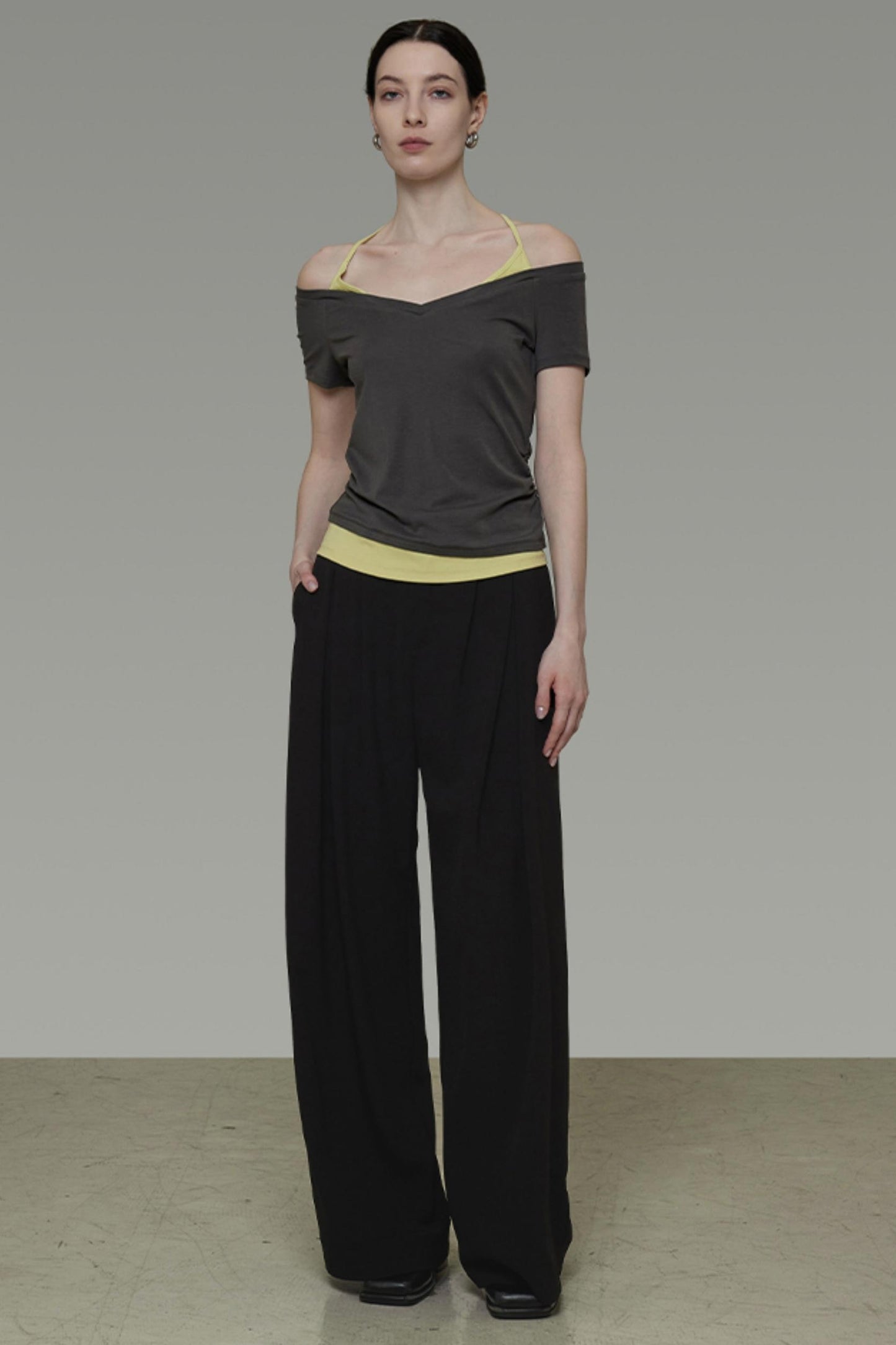 Dark Grey V-Neck Tee