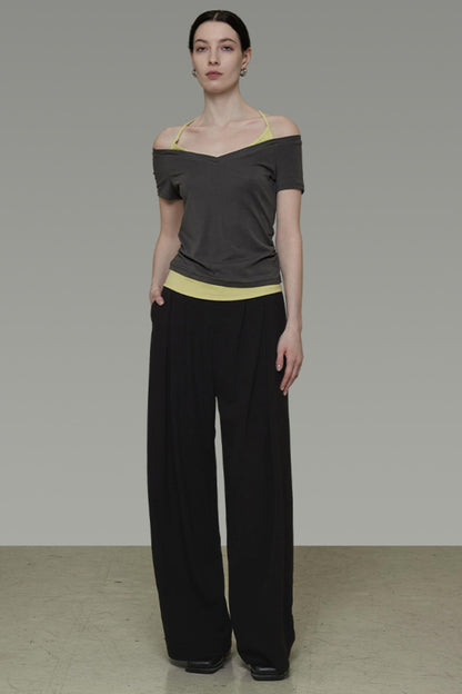 Dark Grey V-Neck Tee