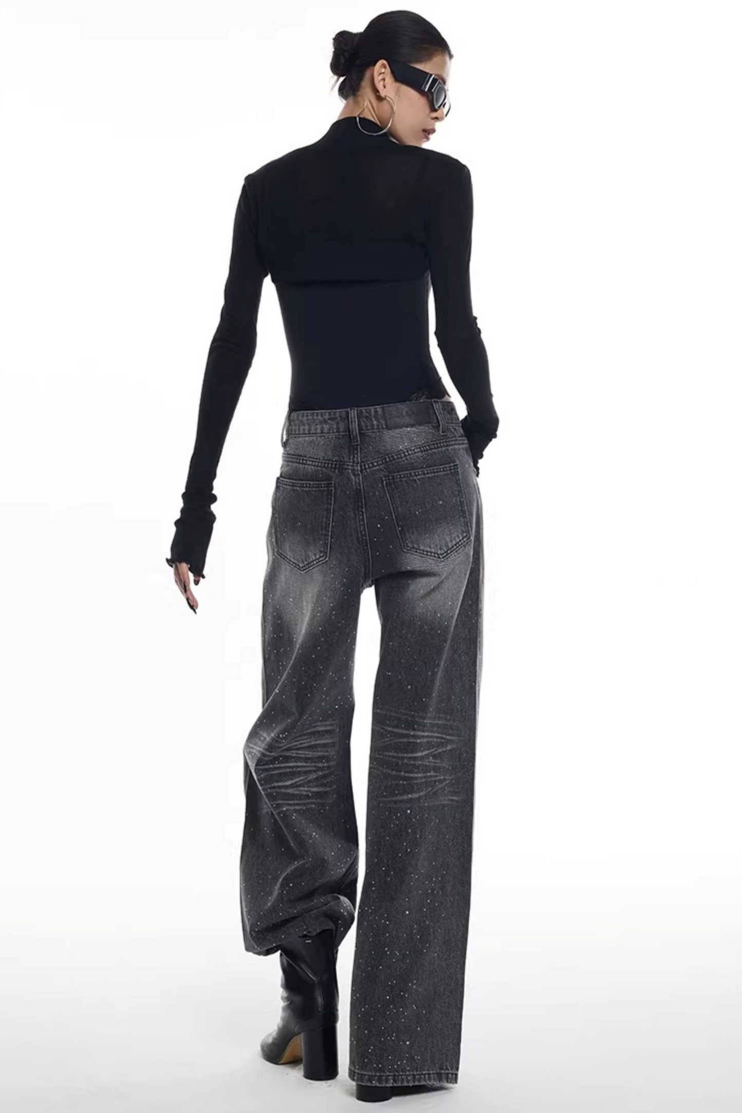 Starry Sky Rhinestone Jeans