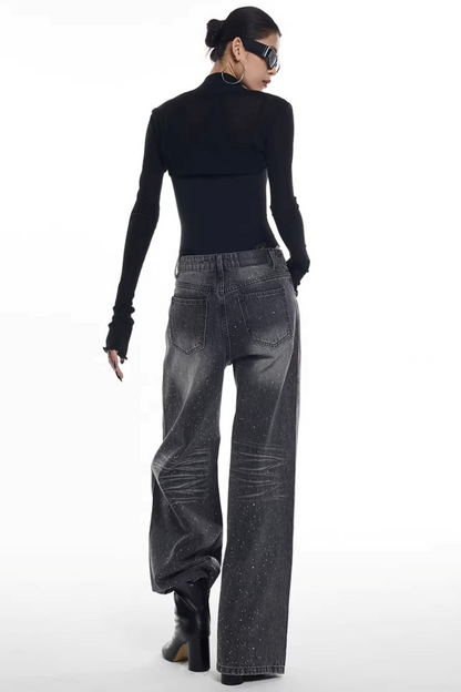 Starry Sky Rhinestone Jeans