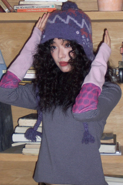 Purple Mist Wool Balaclava Hat